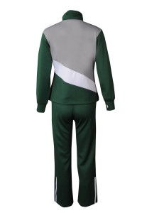 WTV174 Made Women's Wear Contrast Sport Suit Design Drawstring Waist Sport Suit Sport Suit Exclusive 100% Polyester  back view